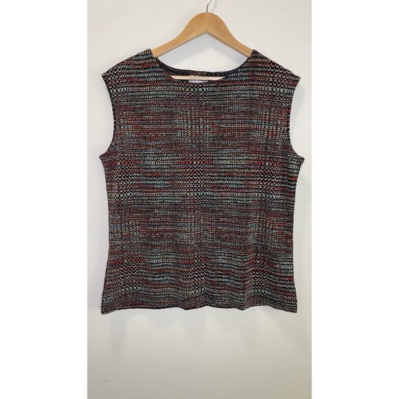 NWT Coldwater Creek Sleeveless Tank Top Slinky Stretch Rainbow Women's 1X - Picture 2 of 8